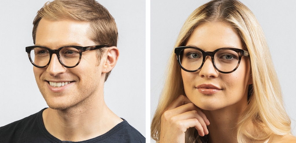 Campbell bold thick rim glasses slate