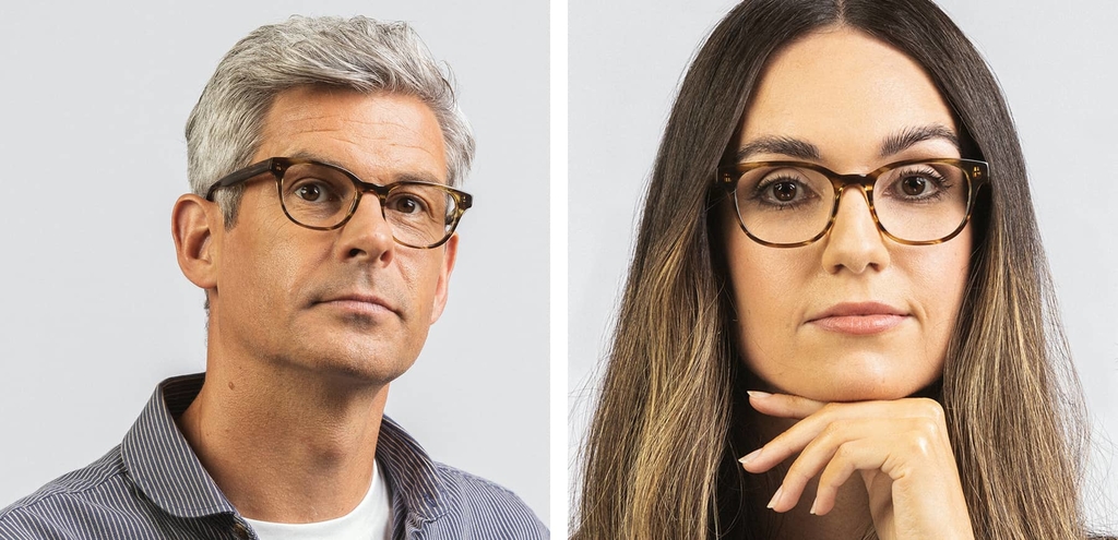 Paterson square acetate glasses olive stripe