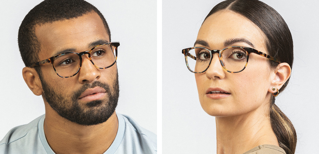 Smith classic square glasses walnut tortoise