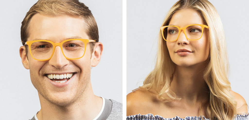 Stewart oversized square acetate honey