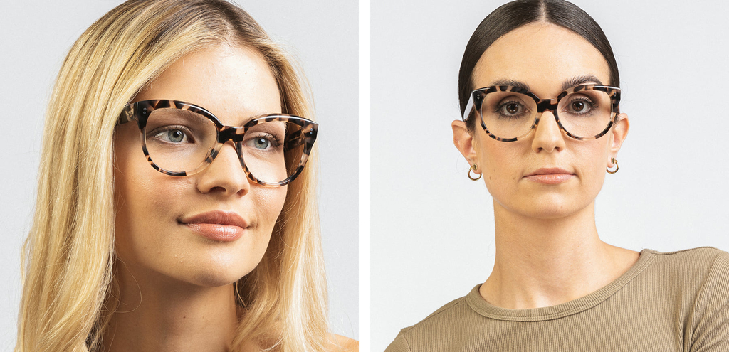 Swinton 50s cat eye vanilla tortoise glasses