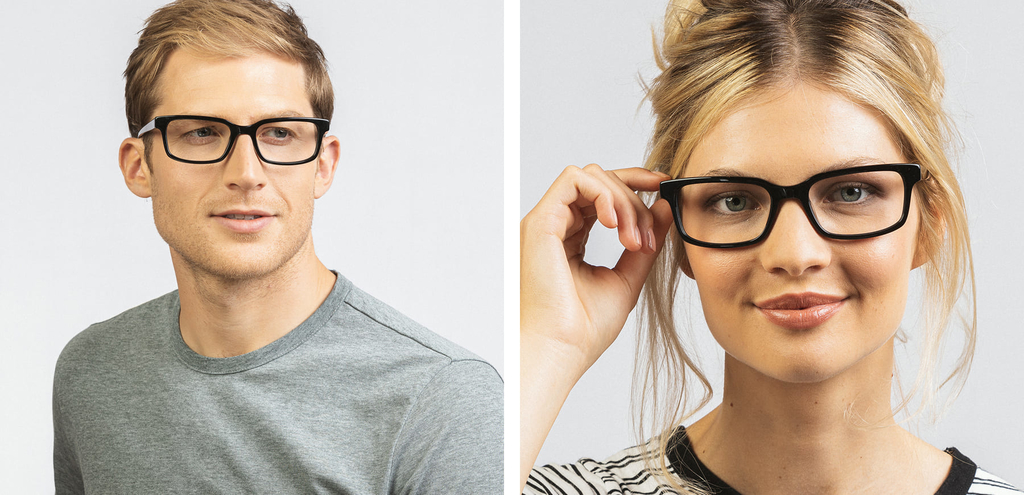 Tennant rectangle glasses havana black