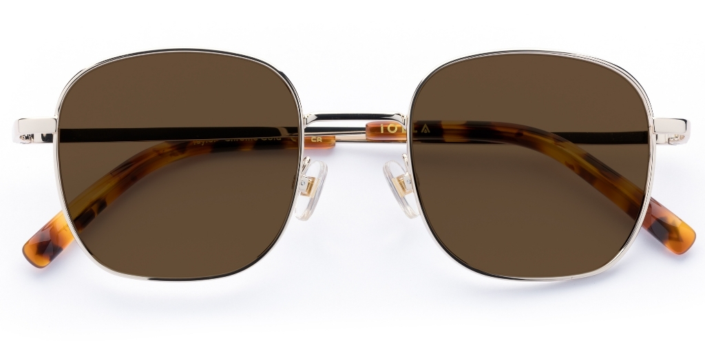 Taylor in Chrome Gold – Sleek Metal Sunglasses | IOLLA