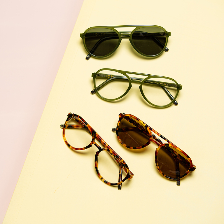 nicol as glasses and sunglasses