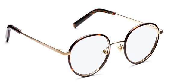 Reid_Brushed Gold and Dark Havana_Glasses_Side_for web