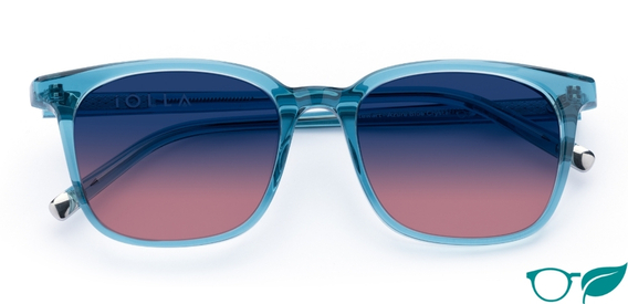 Stewart in Azure Blue Crystal – Striking Square Sunglasses | IOLLA