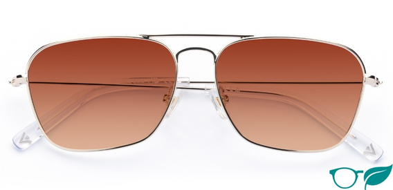 Walker in Chrome Gold – Slim Aviator Sunglasses | IOLLA