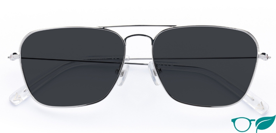 Walker in Chrome Silver – Classic Aviator Sunglasses | IOLLA