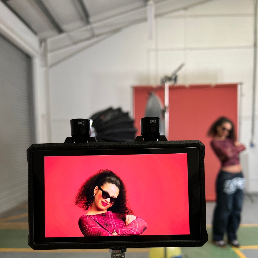 Female Model on set