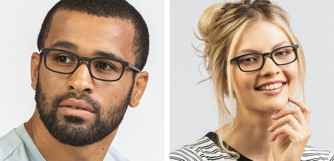 Drummond keyhole nose bridge glasses matte black