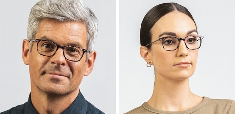 Hamilton square mixed metal acetate glasses pink tortoise