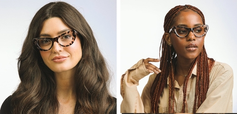 Kelly cat eye acetate glasses vanilla tortoise