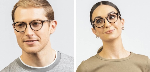 Murray rounded shape metal bridge glasses vanilla tortoise