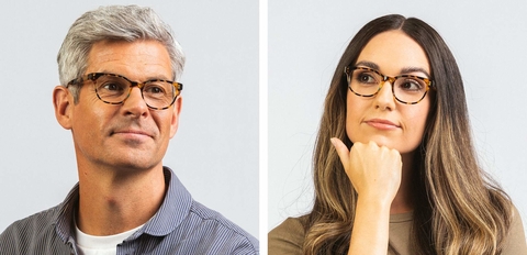 Paterson square acetate glasses walnut tortoise