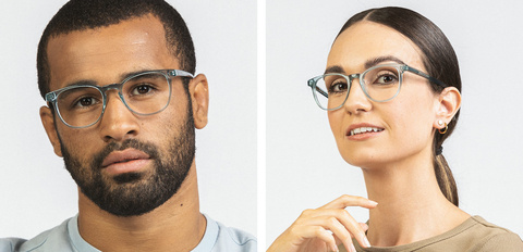 Smith classic square glasses teal crystal 