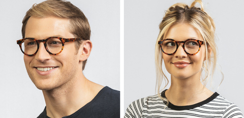 Somerville round acetate caramel tortoise 