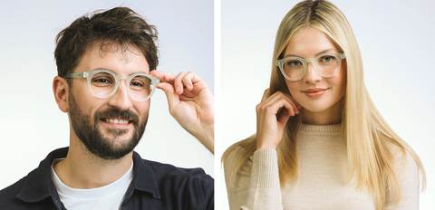 Somerville round acetate frosted mint