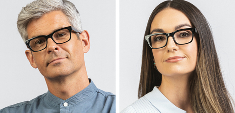 Spark rectangular acetate glasses black