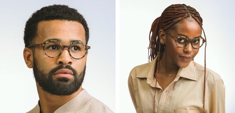 Capaldi round glasses in Matte Ocean Tortoise acetate
