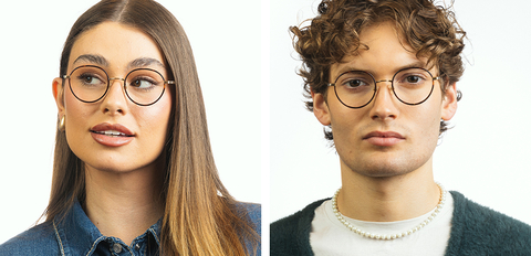 Reid_Brushed Gold and Dark Havana_Glasses