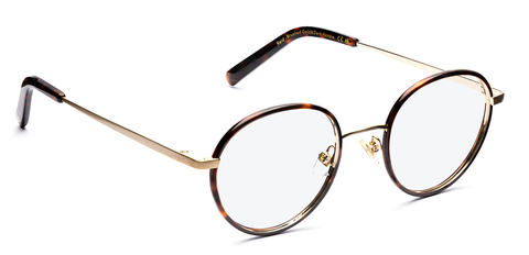Reid_Chrome Gold and Dark Havana_Glasses_Angle-forweb