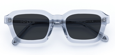 Finlay in Light Grey Crystal – Modern Square Sunglasses | IOLLA