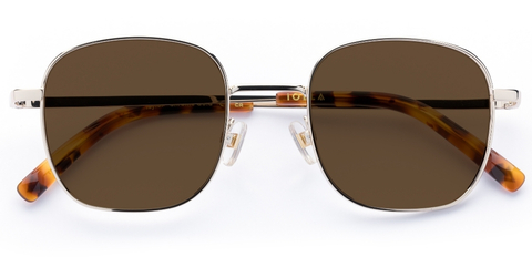Taylor in Chrome Gold – Sleek Metal Sunglasses | IOLLA